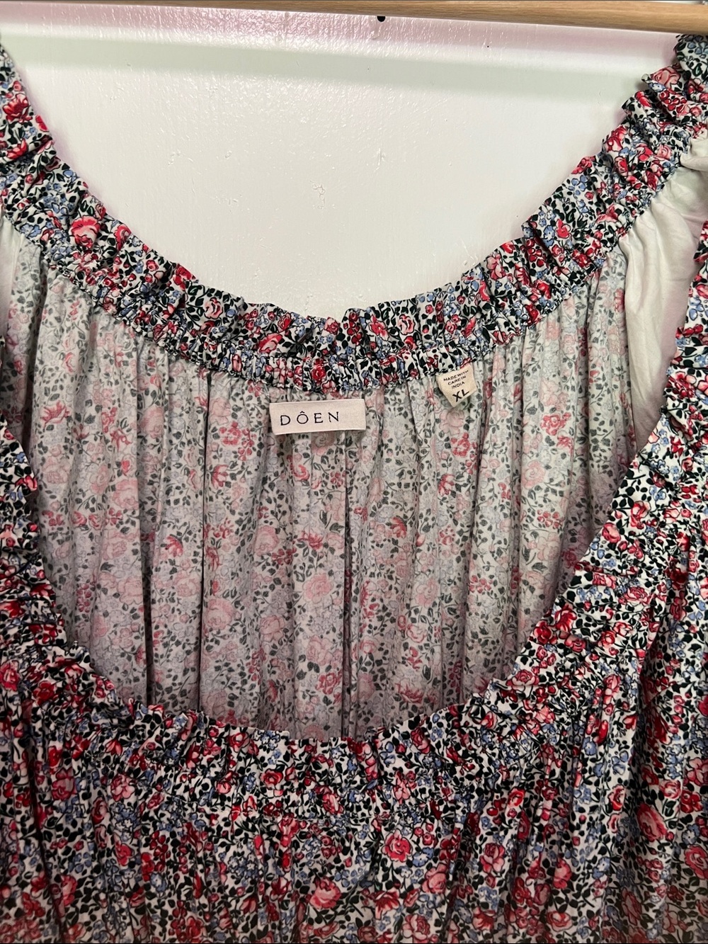 Doen Floral Puff-Sleeve Maxi Dress, size xl. NWOT - Picture 2 of 4